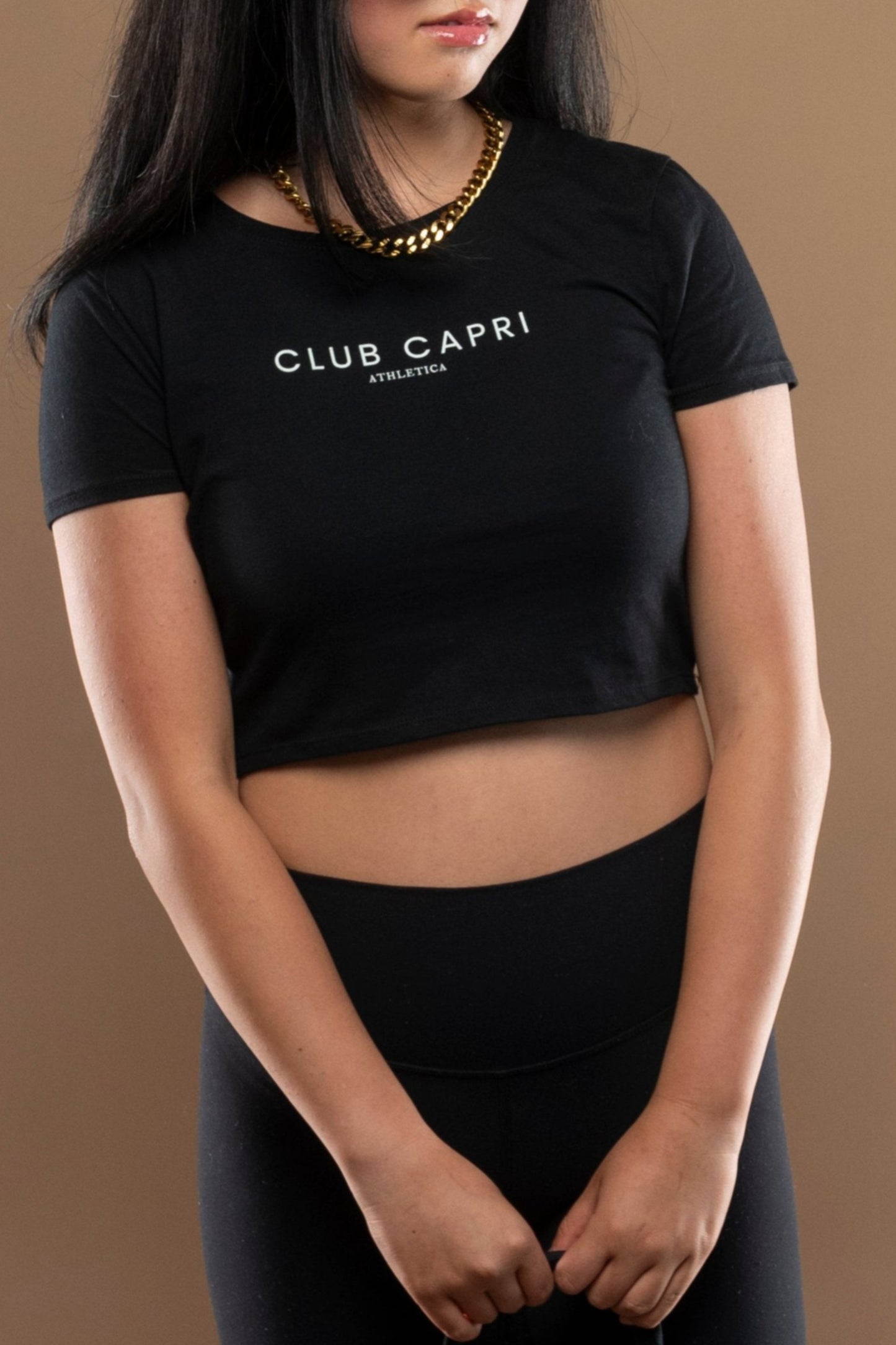 Black Le Club Cropped Tee